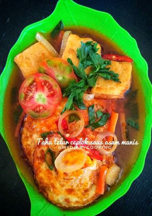 Foto resep Tahu telur ceplok saus asam manis