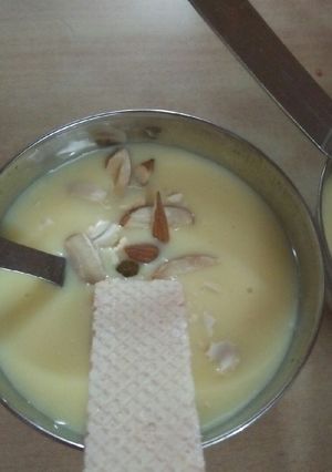 A picture of Dry fruits custard.
