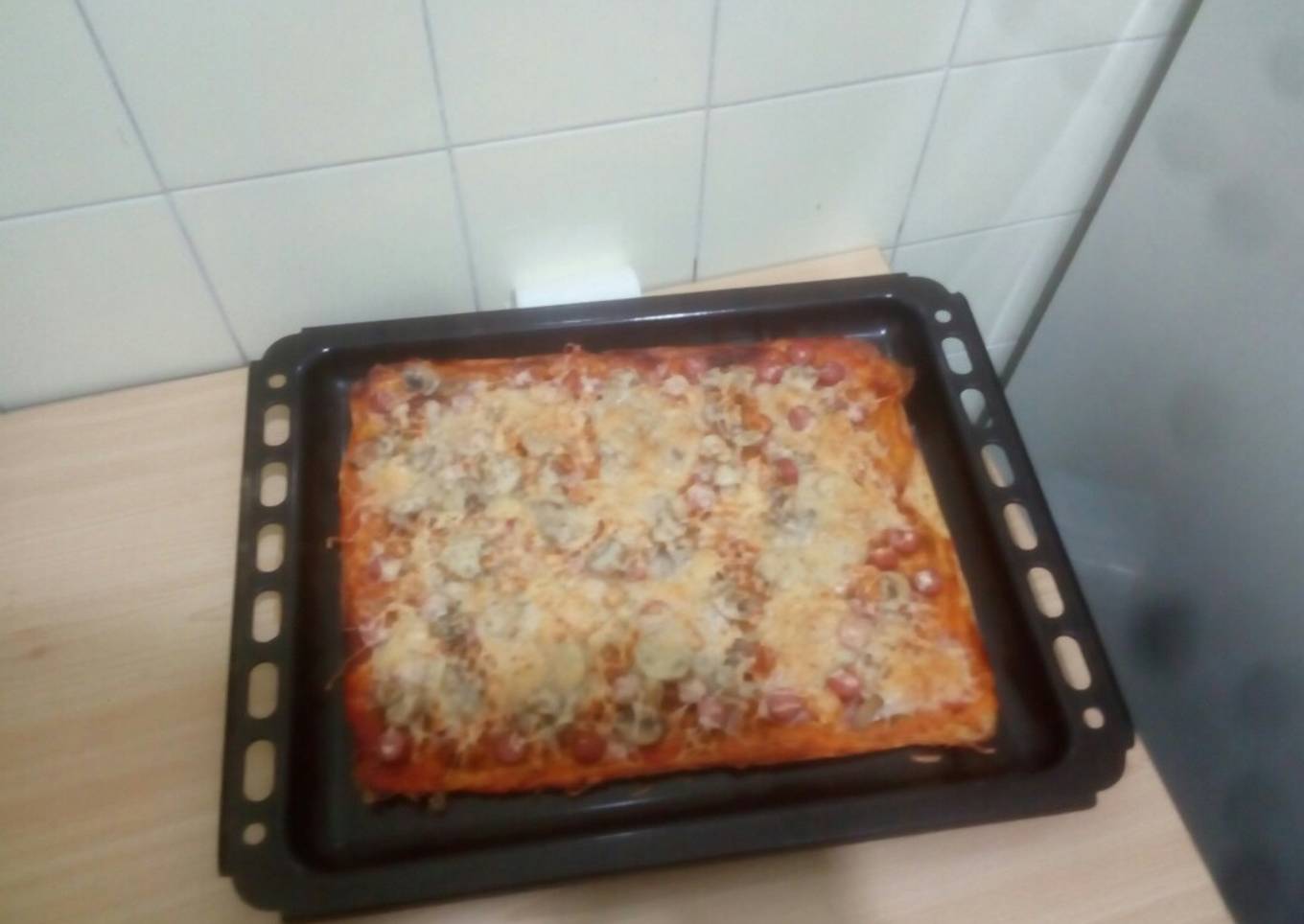 Pizza con masa de calabacín