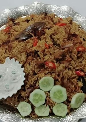 A picture of MALKA MASOOR AUR QEEMAY KI BRIYANI         #KokabandCookpad.