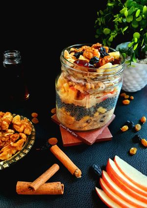 A picture of Honey Coated Walnut Overnight Oats.