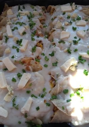 Una foto de Canelones de choclo, calabaza y carne
