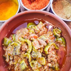 A picture of 3 Spice Karely Qeema(bittergourd in mince).