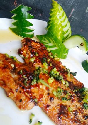 Foto resep Dada Ayam Fillet grill madu bawang