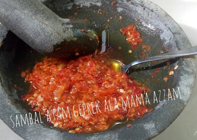 Sambal ayam geprek