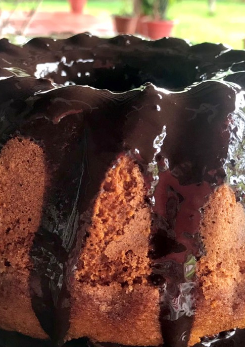 Una foto de Torta de zanahoria con chocolate