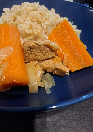 Une photo de Veau carotte cumin et bière