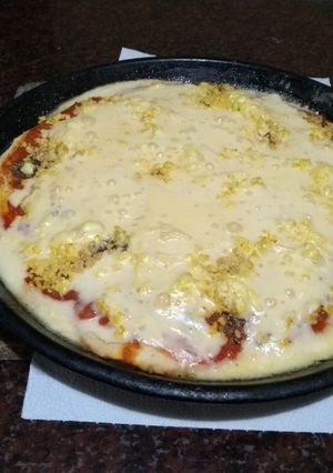 Una foto de Pizza casera