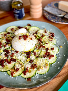 Una foto de Carpaccio de Calabacín