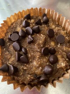 Foto resep Banana Oat Choco Chips Hot Pudding