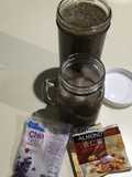 Batido Saludable de Chía-Espinaca-Arándanos = blueberry. (Smoothie)