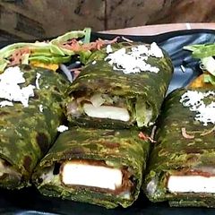 A picture of Spinach Cheese Kathi Roll.