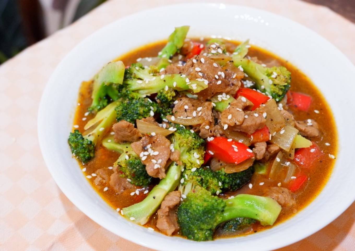 Daging Sapi Brokoli Lada Hitam