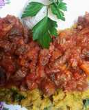 Alverjitas partidas con salsa bolognesa.🇵🇪