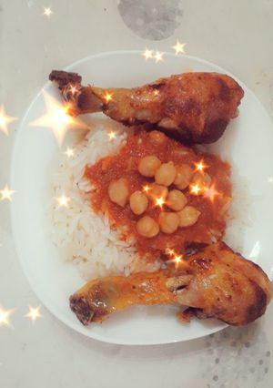 صورة لوصفة رز بالدجاج مسقي