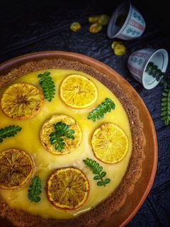 صورة لوصفة كيكة البرتقال بالصوص