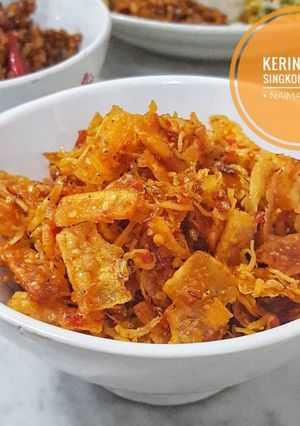 Foto resep Kering teri singkong pedas