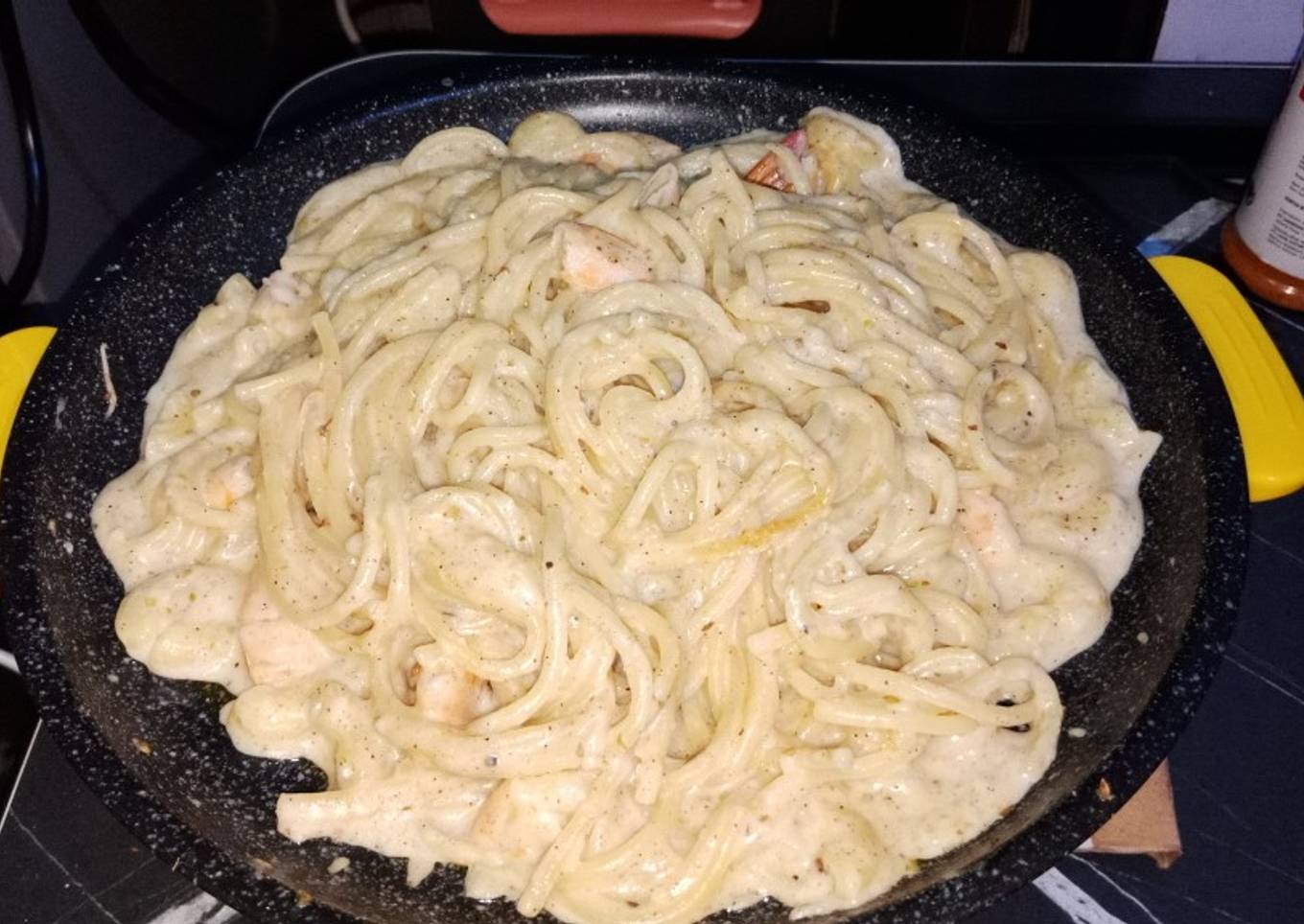 Shrimp Spaghetti Carbonara