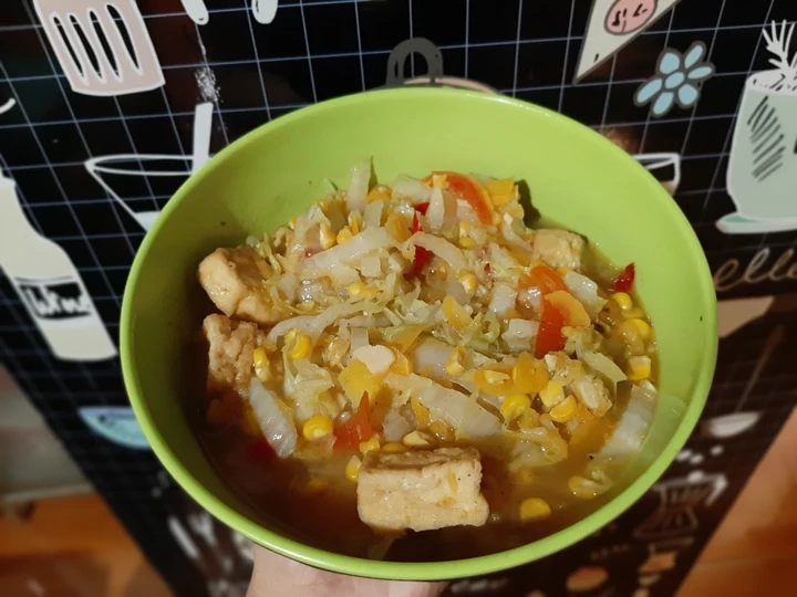 Cara Mudah Membikin Resep Tumis sawi putih jagung wortel tahu yang  Bikin Ketagihan Anti Ribet, Menggugah Selera