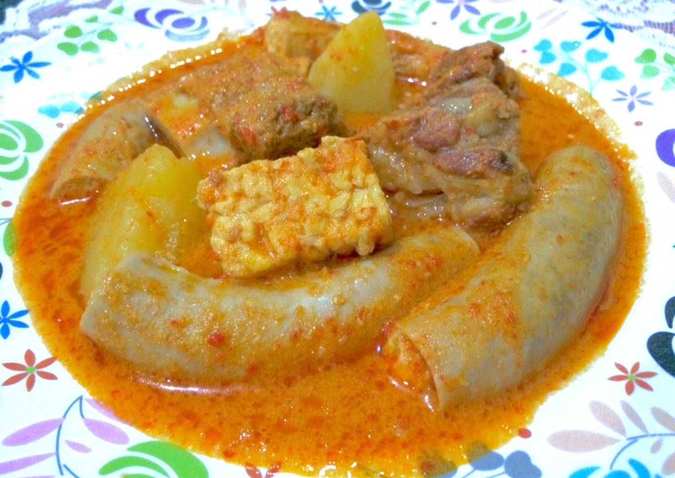 Gulai Tambunsu ' Usus Sapi Isi Telur & Tahu'