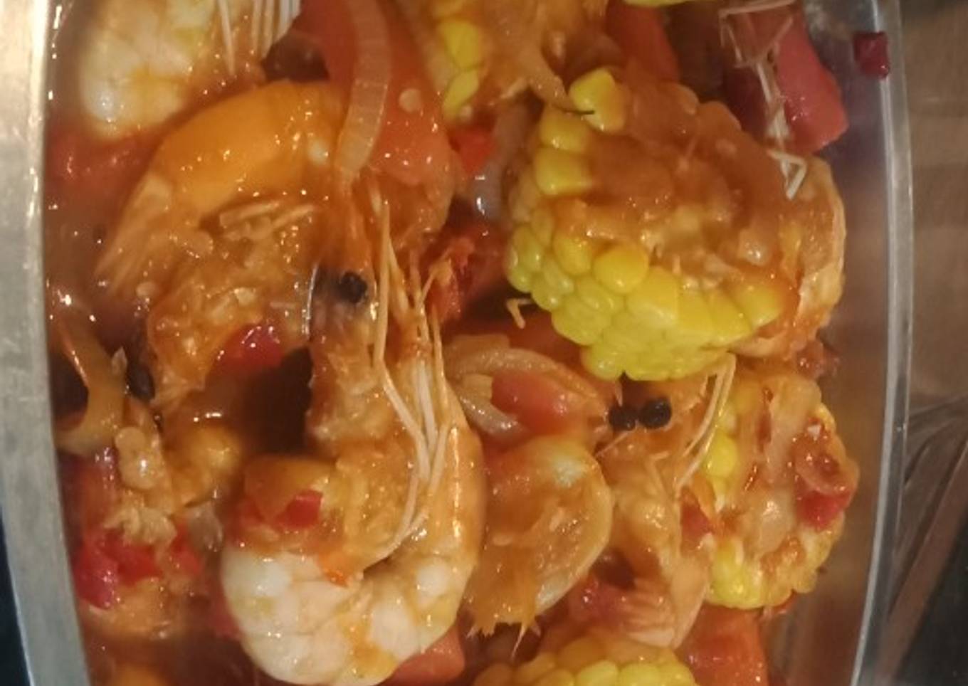 Udang saus padang simpel enak