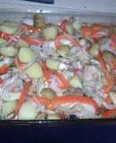 Alitas al horno con papa