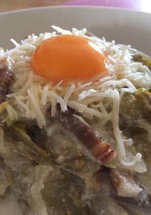 Une photo de Endive braisées à la carbonara