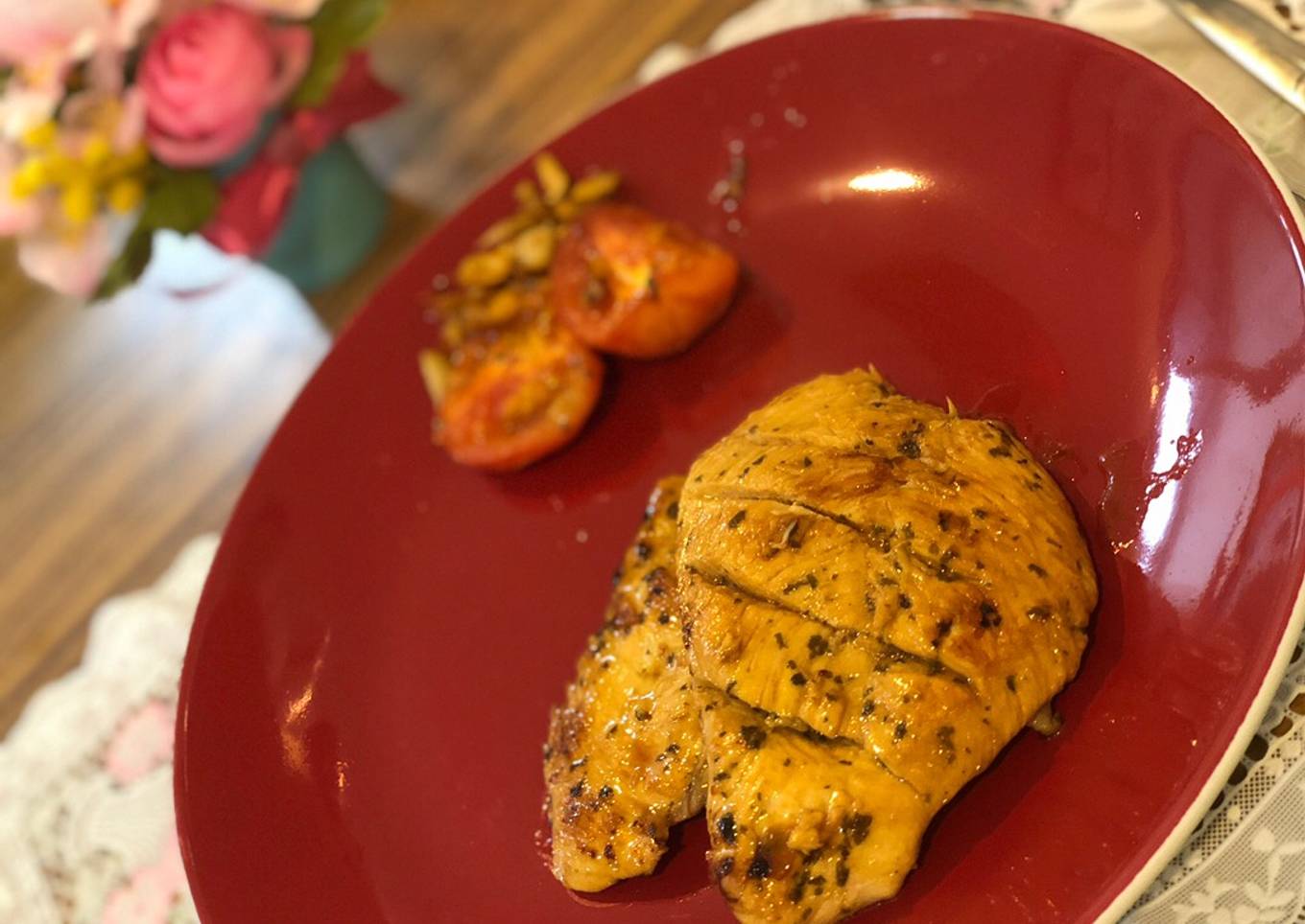 Ayam panggang teflon untuk diet