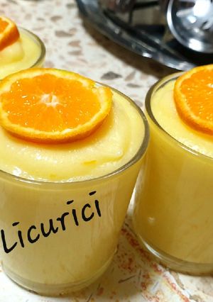 O poză a rețetei Budincă de griș cu portocale.