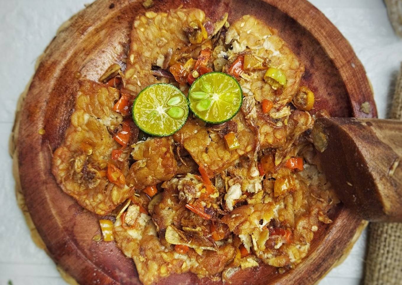 Tempe Penyet Sambel Embe Khas Bali