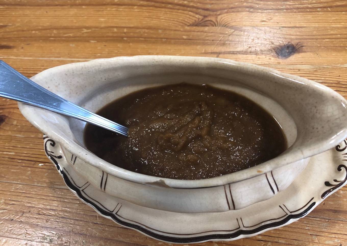 Salsa para carne de soja y manzana en Thermomix