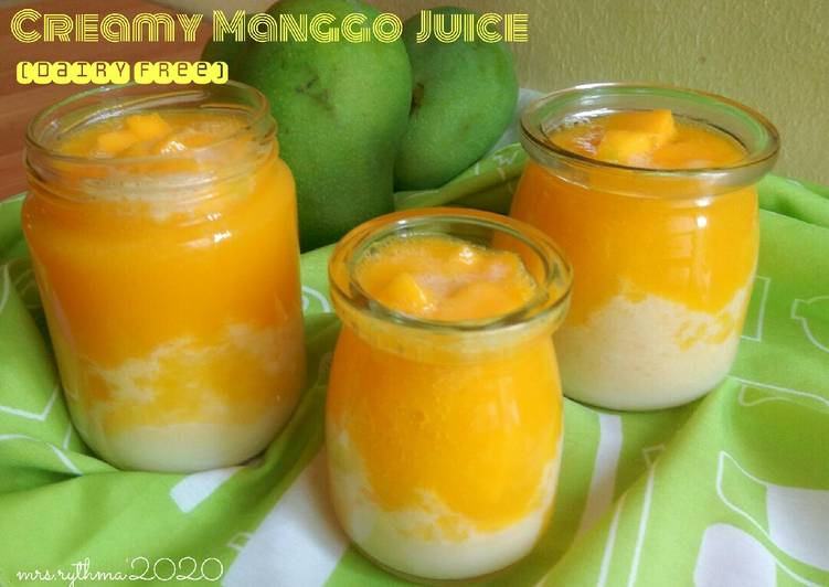 Cara Gampang Membuat Creamy Manggo Juice (dairy free), Enak
