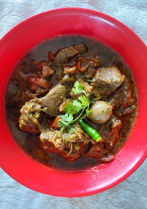 A picture of Kaleji/ curry /livar curry/bakraeid speci festival.