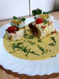 Pastel de papas relleno de verduras