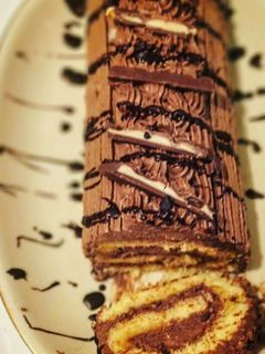 صورة لوصفة كيكة رولي La buche