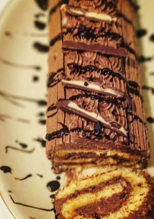 صورة لوصفة كيكة رولي La buche
