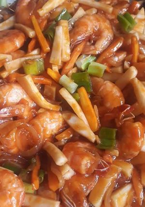 Foto resep Udang saos asam manis simple