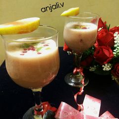 A picture of Roohafza shake.