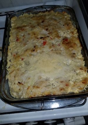 Una foto de Budín de merluza con cebolla y manzana