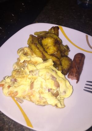 A picture of Fried over roped plantain.