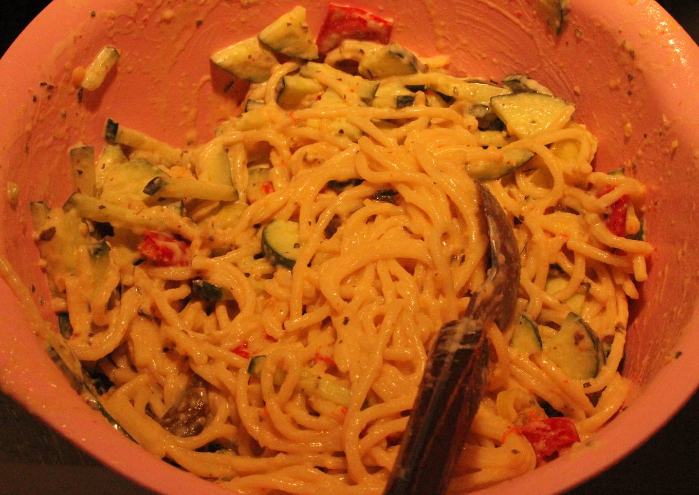 Ensalada de espaguettis partidos