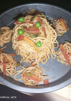 A picture of Vegetable spaghetti.