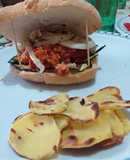 Burger con tacchino e verdure grigliate