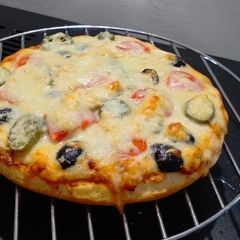 A picture of Home-made Pizza.