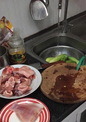 Hình của món Canh dưa leo giò heo.