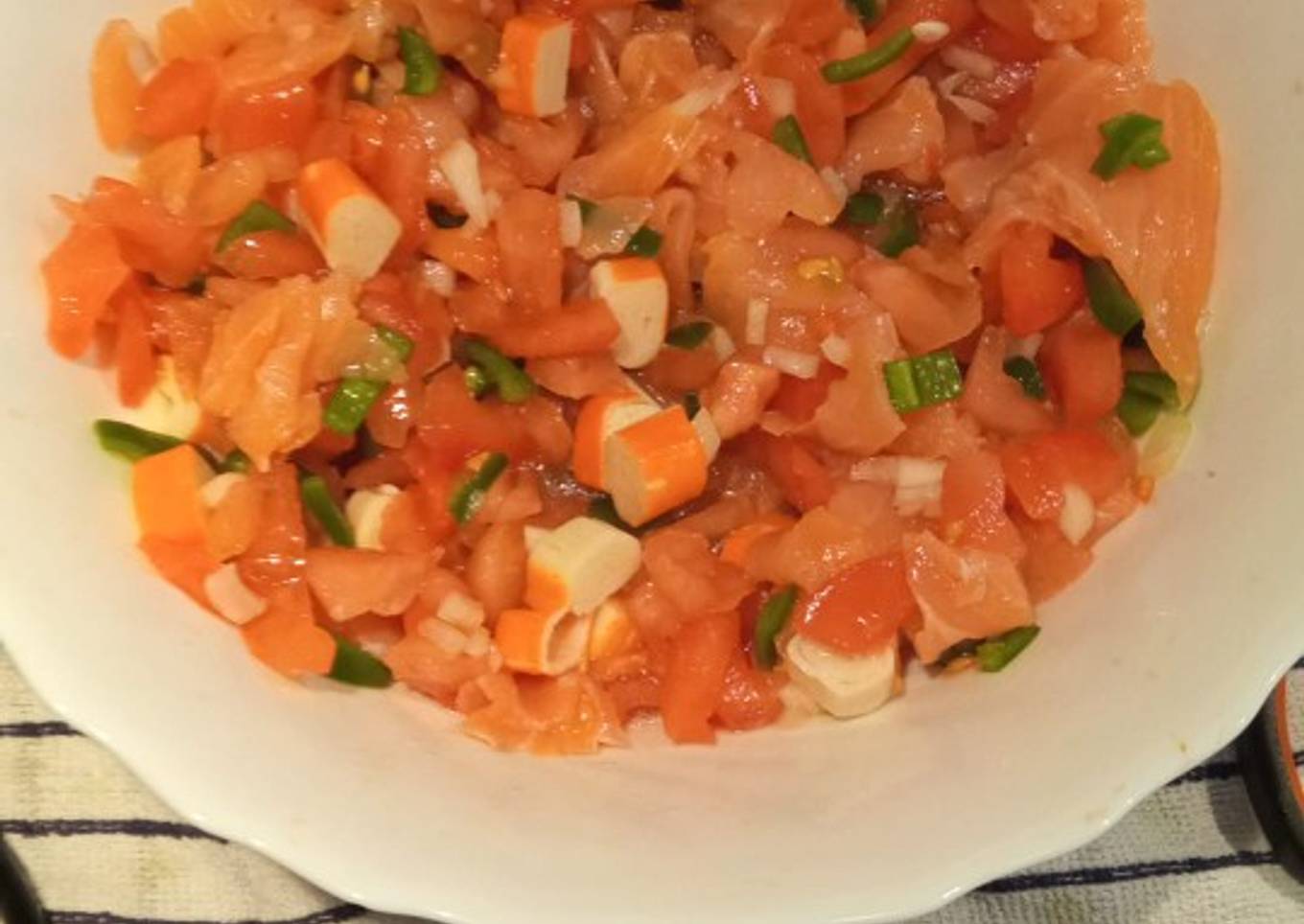 Aliño de salmón ahumado