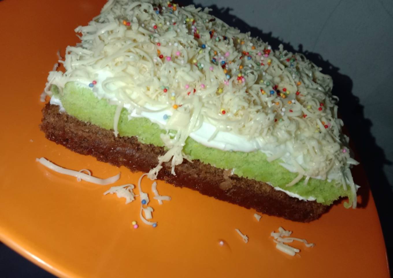 Bolu pandan coklat