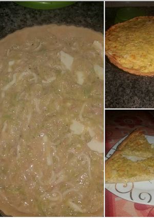 صورة لوصفة تارت الكوسة و التونة لايت