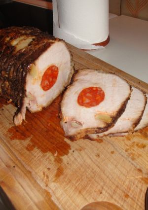 Karaj kolbásszal töltve recept fotója