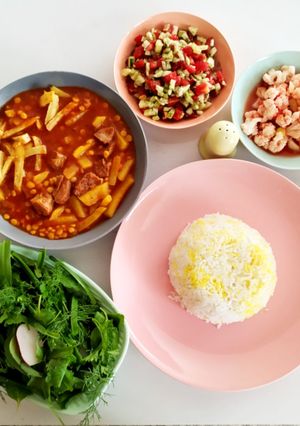 عکسی از دستور قیمه مژگان پز